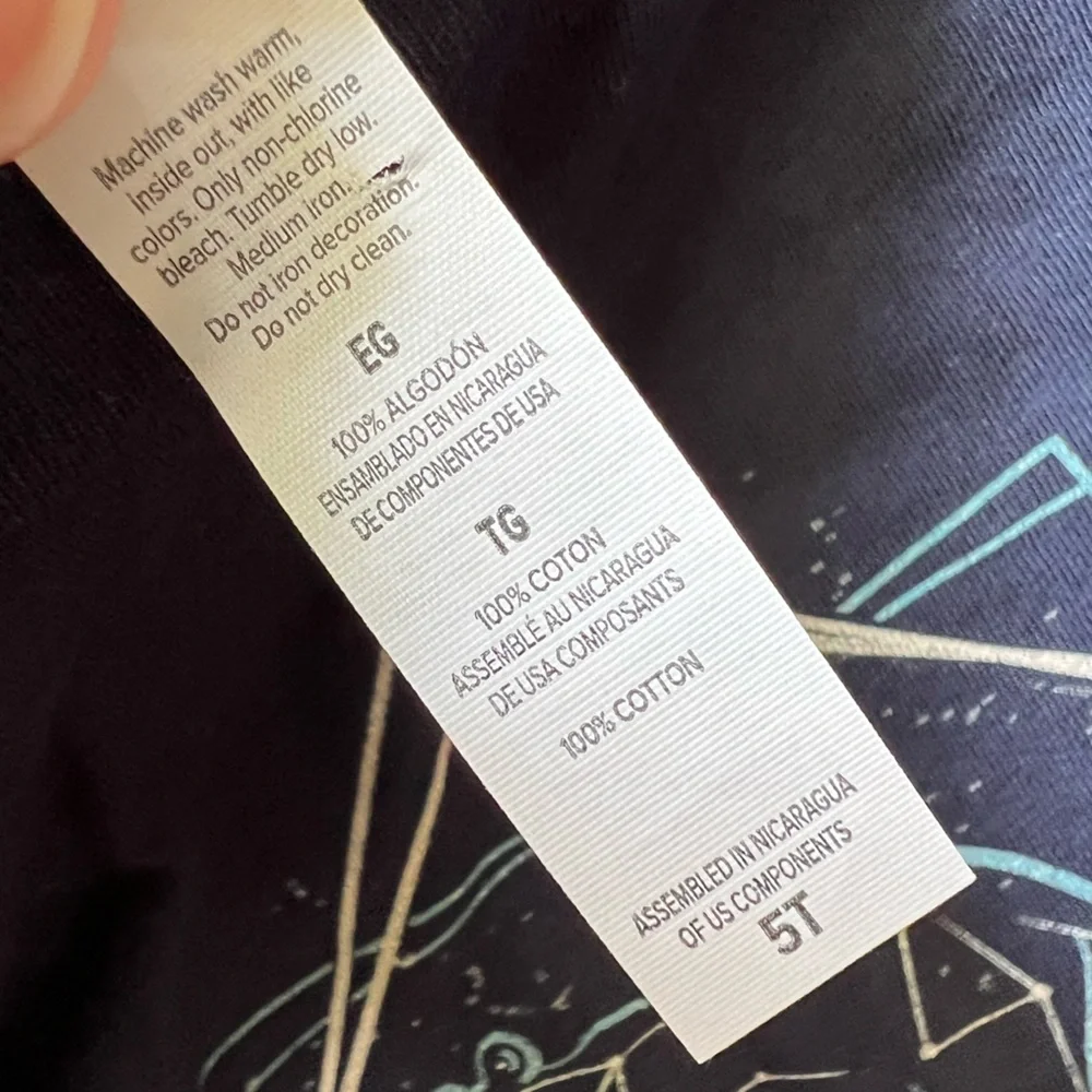 NWOT Bella Canvas Ursa Major Minor Bear Constellation Star Forest T shirt, Sz 5T